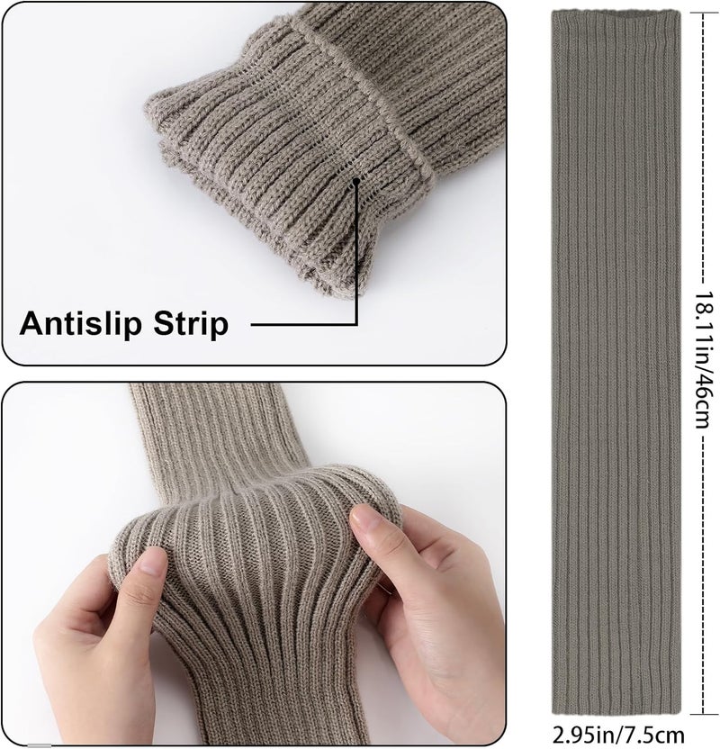 Pleneal Leg Warmers for Women - Leg Warmers 80s Ribbed Knitted Long Socks for Yoga Party Sports Fashion Accessories - Image 3